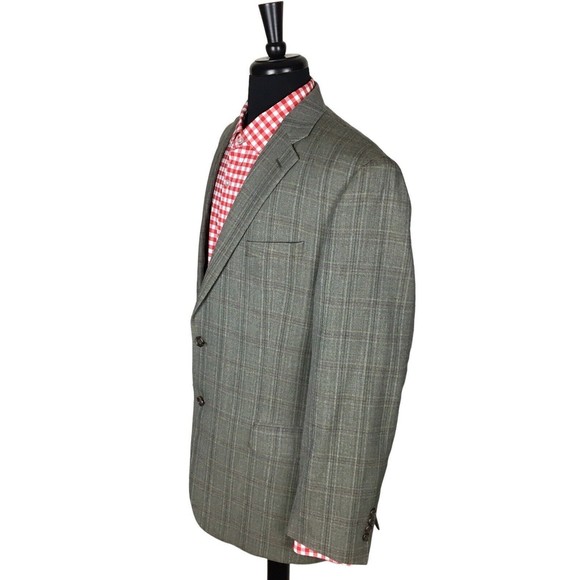 Jos. A Bank Signature Traditional Fit Brown Silk/Wool Sport Coat Blazer Mens 44L
